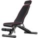 Banc de musculation - Réglable - Pliable - Peu encombrant - Avec bandes de résistance - Convient pour l'entraînement avec haltères - Noir
