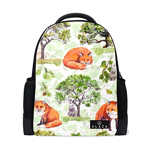 My Daily Fox Hare Watercolor Rugzak 14 Inch Laptop Daypack Bookbag voor Travel College School