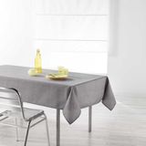 Merkloos Grijs Rechthoekig Polyester Tafelkleed/Tafelzeil/tafellinnen 140 x 250 cm