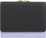 DuDu Corsica Portemonnee RFID-bescherming Leder 11 cm - Dames - Horizontaal - black-lavander