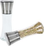 Shenzhen Haorui Industrial Technology Co., Ltd. Set de moulins à sel et poivre avec mécanisme de broyage en céramique, 200 ml - Acier inoxydable et verre