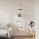 Carton poteau griffoir pour chat - Arbre à chat - 187 cm de haut - Avec poteau griffoir en sisal - 5 niveaux avec panier et maisonnette - Peu encombrant - Vert olive