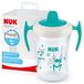 NUK 10255610 Trainer Cup drinkbeker lekvrije beker met zachte drinksnavel & ergonomische handgrepen 6 maanden 230 ml BPA-vrij groene kikker,Kikker (turquoise)