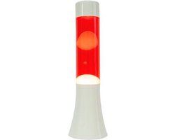 Fisura Mini Lava Lamp - Rood & Wit - 31cm - Inclusief Lichtbron