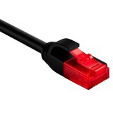 Goobay U/UTP CAT6 Gigabit slimline netwerkkabel / zwart - 3 meter