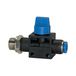 Riegler Afsluitklep "blauwe serie", steekaansluiting, G 1/2 a., voor slot-buiten-Ø 10 mm, werkdruk max. 15 bar, kunststof/messing vern.