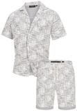 INDICODE JEANS Huispak 'Sofus' lichtgrijs / wit