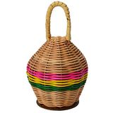 A-Star Caxixi Rotan Single Seed Shaker met handvat