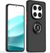 Tumundosmartphone Matte hoes met zwarte rand en 360° draaibare ring voor Xiaomi Redmi Note 14 Pro+ Plus 5G