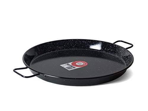 Garcima Zwart geëmailleerde Paella Pan - 30 cm