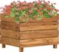 vidaXL - Plantenbak - verhoogd - 50x40x38 cm - gerecycled teakhout en staal