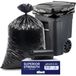 Plasticplace W95LDB12RLJR 95-96 Gallon zakken Heavy Duty vuilnisbak voeringen, kunststof, zwart