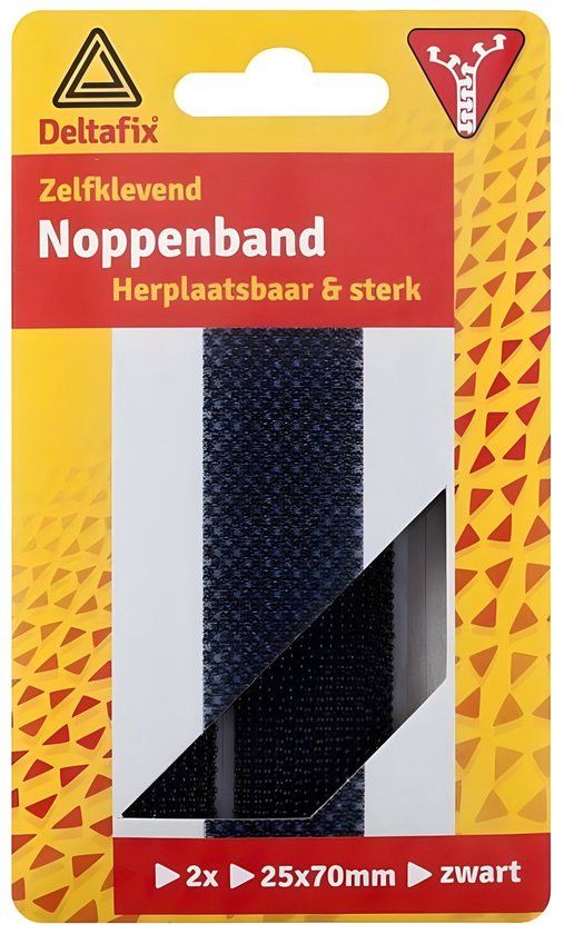 DELTAFIX Noppenband Zwart 70 x 25 mm
