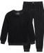 JP 1880 - Heren - Pyjama Buik-Fit thermo-materiaal shirt met lange mouwen - Zwart - Maat XL