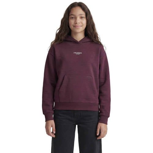 JJXX GIRL sweat hoodie met tekst - donkerrood