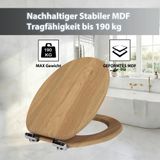 StarTech W121 Toilettenzitting - Hout - Automatische zittingverlaging - Scharnieren van zinklegering - Draagvermogen tot 190 kg - Geschikt voor toiletten met een breedte van 45,7 cm - Kleur: W121