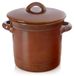 Gärtopf céramique avec couvercle 1 litre brun