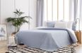 Todocama Dekbed met fijn ruitpatroon Lente, zomer, herfst en winter, 100% extra zachte microvezel, multifunctioneel dekbed, 250 x 260 cm, Blauw