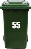 MC Living KadoExpress Kliko Sticker / Vuilnisbak Sticker - Nummer 55 - 21 x 17 - Wit
