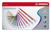 STABILO CarbOthello Kalkpastel Kleurpotloden - 60 Kleuren in Metalen Etui