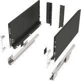 Sotech S&O Handelsgesellschaft mbH JUNKER-SLIM Antraciet Ladegeleiders 199 mm Hoogte 450 mm Diepte 40 kg Draagvermogen Soft-Close