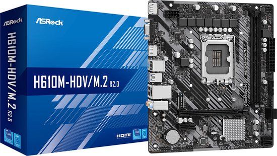 ASRock H610M-HDV/M.2 R2.0 Intel H610 LGA 1700 micro ATX