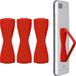 kwmobile Vingerhouder voor Smartphone - Set van 3 - Vingergreep voor Telefoon - Zelfklevende Finger Holder in Metallic Donkerrood