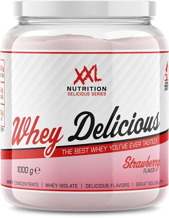 XXL Nutrition - Whey Delicious - Aardbei - Eiwitpoeder - 1000 g