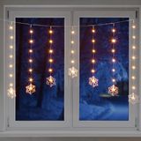 Hi Kerstverlichting lichtgordijn - voor het raam - 140 cm - sneeuwvlok - raamverlichting