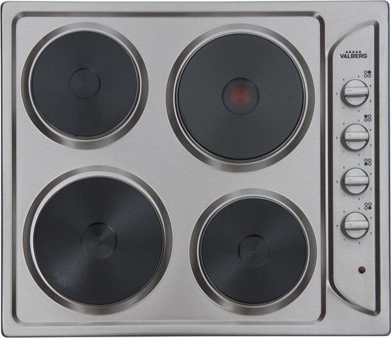 VALBERG TE 4 X EUT Elektrische kookplaat - Inox