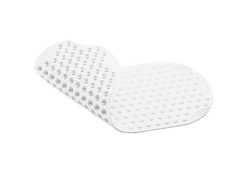 Ridder Tecno, badmat, badkuipinleg ca. 38 x 89 cm, wit | allergievriendelijk | Made in Germany | duurzaam | recyclebaar | wasbaar | PVC-vrij | massage-effect