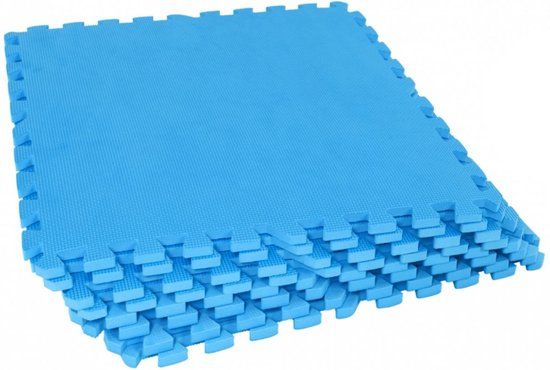 Gorilla Sports Vloermatten Blauw - 8 stuks - 2,88 m2 - Puzzel mat - Foam - Anti-slip