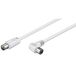 S-Impuls S-Impuls IEC (m) droit - IEC (f) coudé câble coaxial - Blanc - 10 mètre