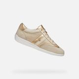 GEOX MYRIA DAMES Sneakers - LICHTGOUD/LICHTBEIGE - Maat 37