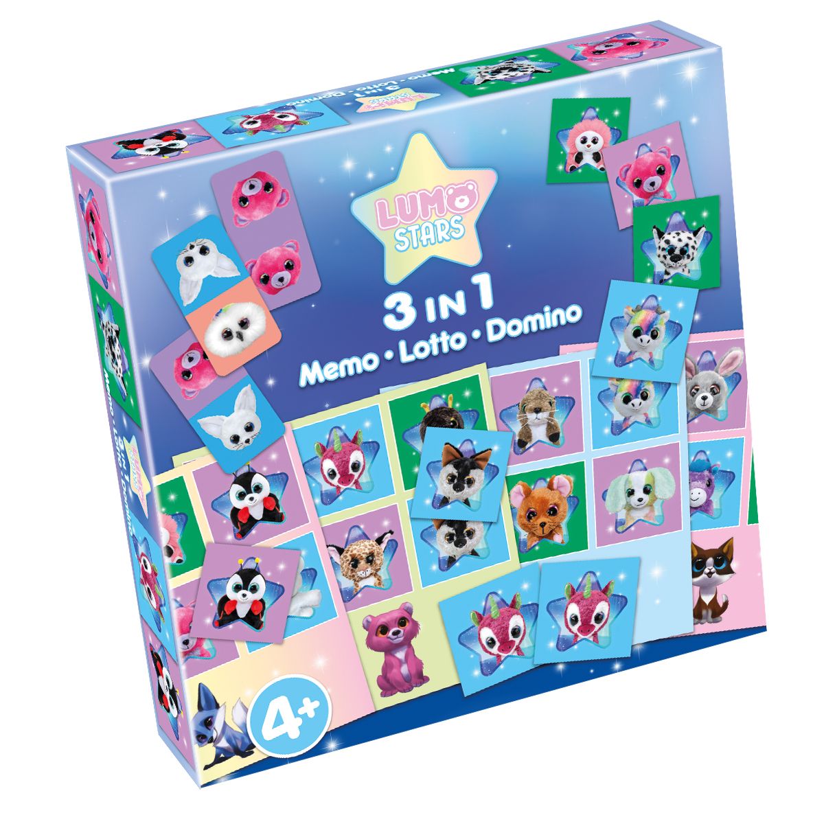 Tactic Lumo Stars 3-in-1 : Memo, Lotto, Domino - Bordspel - Meerkleurig