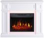 ArtiFlame Linz AF23S Elektrische staande haard met verwarming, 1800 W, realistisch vlameffect, ledverlichting, 16 kleuren, afstandsbediening, timer, thermostaat, knetterend effect, MDF, wit