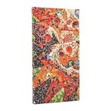 2026 Paperblanks 2026 Gaudi's Sun (Gaudi’s Mosaics) Slim 12-month Horizontal Hardcover Flexi Dayplanner 2026 (Elastic Band Closure)