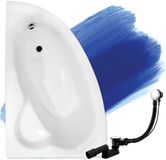 Badland NATALIA hoekbad 150 x 100 cm links wit zonder zijpaneel