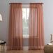 No. Erica No. 918 Voile Sheer Curtain Rod Curtain, Polyester, Cedar Orange, 51 in x 84 in Panel
