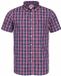 Lonsdale Brixworth overhemd met korte mouwen, slanke pasvorm, katoen, 3XL, Red/White/Dark Blue