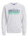 JACK & JONES Sweatshirt 'JORPalma' marine / jade groen / wit gemêleerd