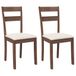 VidaXL Eetkamerstoelen met kussens 2 st massief hout rubber bruin