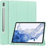 Techsuit Coque pour Samsung Galaxy Tab S10 FE+, Flex Trifold, Vert Matcha