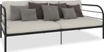 vidaXL Cadre de lit de repos, noir, métal, 90x200 cm