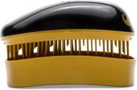 DESSATA Barber black-gold detangling hairbrush. Mini size with travel cover.