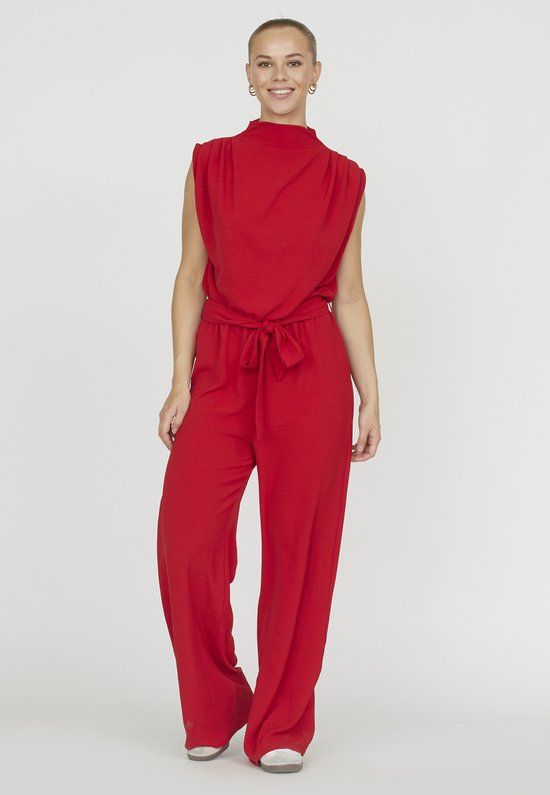 SISTERS POINT Guto-Ju Dames Jumpsuit Rood Maat S