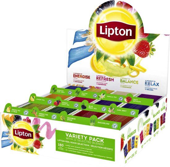 Lipton Feel Good Selection Tea Variety Box - 180 Theezakjes