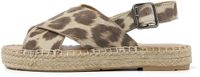 VIA VAI Mondi Isabella Espadrilles Dames - Leer - Luipaardprint - Maat 42