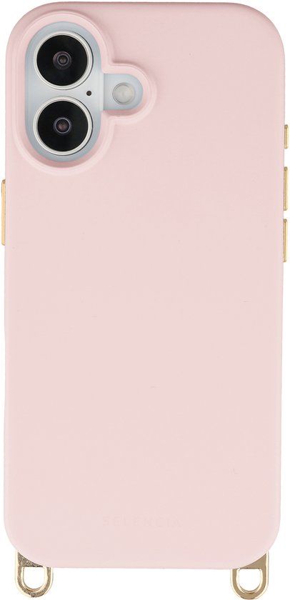 Selencia Rivièra MagSafe Backcover met afneembare haakjes voor de Apple iPhone 16 - Sorbet Pink