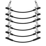 Donner 15cm gitaar effect pedaal kabel platte patchkabel zwart 6-pack